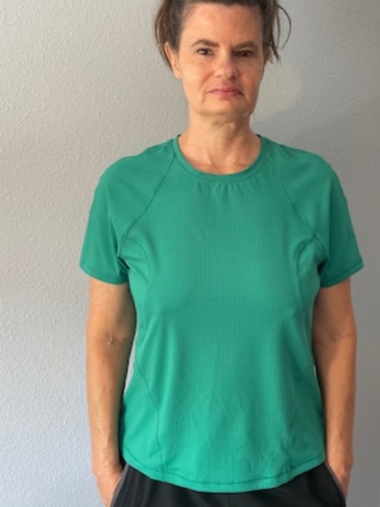 Spyder Tops - Spyder Active Ribbed Performance Tee Green Short Sleeve Large